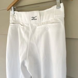 Mizuno Men’s White Straight Leg Open Ankle Baseball Pants Sz S